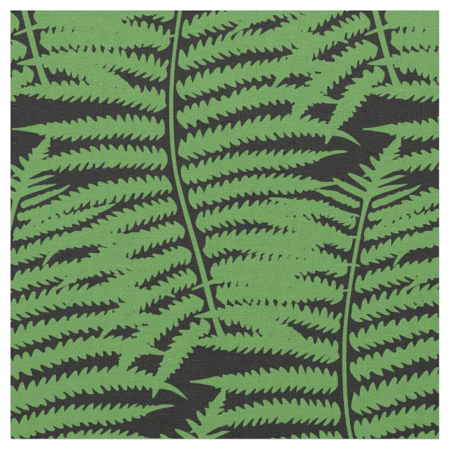 Grönt Löv Fabric Tyg (Närbild)