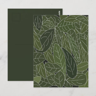 Grönt Löv Foliage Vykort