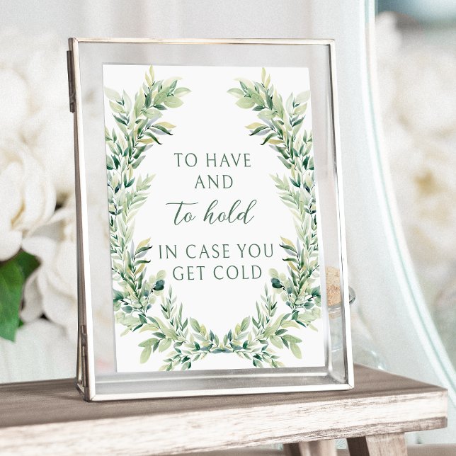 Grönt löv greenery boho bröllop filtar Poster (Skapare uppladdad)