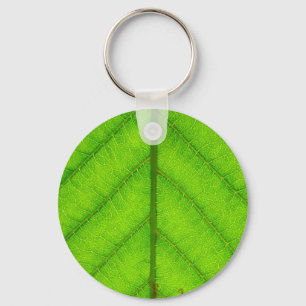 Grönt löv Keychain Nyckelring
