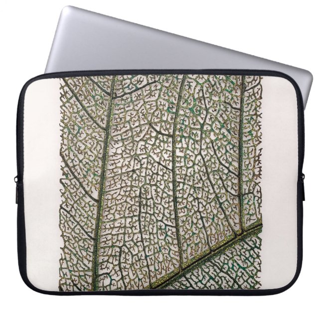 Grönt löv laptop fodral (Framsidan)
