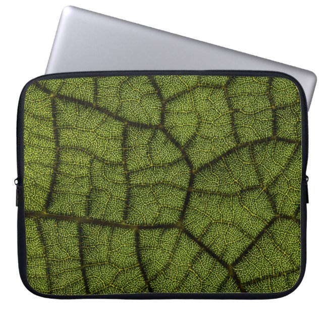 Grönt löv laptop fodral (Framsidan)