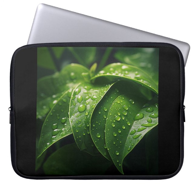 GRÖNT LÖV LAPTOP SLEEVE (Framsidan)