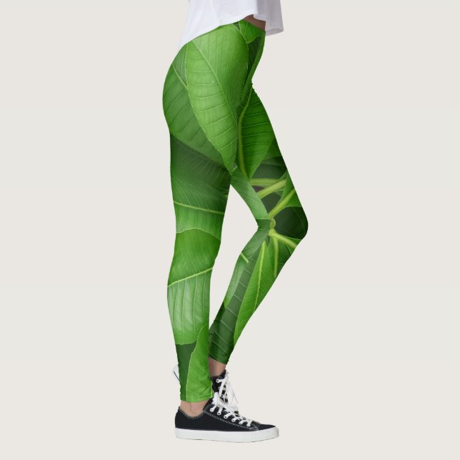 Grönt Löv Leggings (Höger)