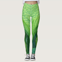 Grönt Löv Leggins Leggings
