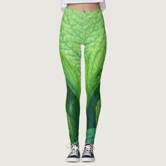 Grönt Löv Leggins Leggings