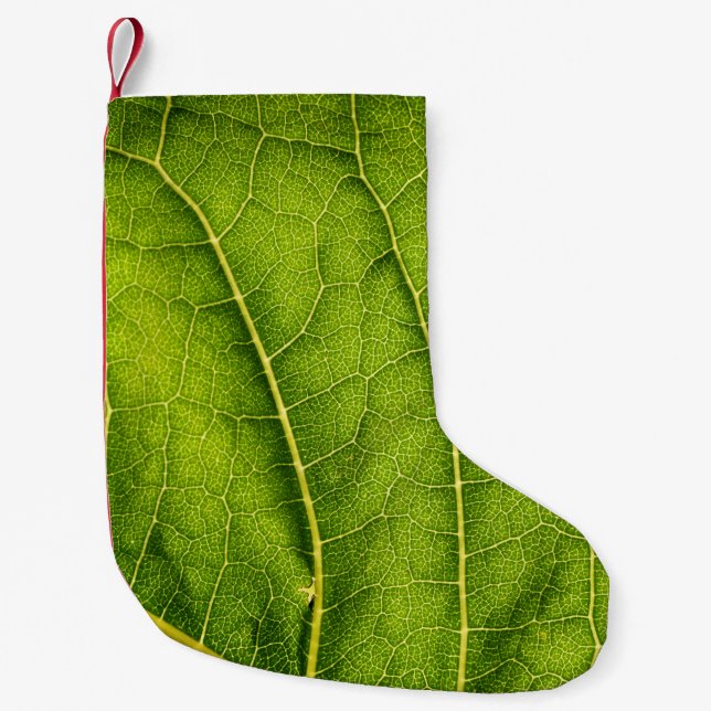 Grönt löv liten julstrumpa (Framsidan)