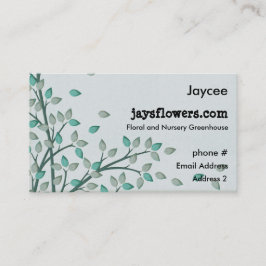 Grönt Löv Löv Blommigt Nursery Affärskorts Visitkort