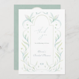 Grönt Löv Möhippa - tackkort Inbjudningar