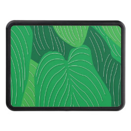 Grönt Löv Mönster Dragkroksskydd