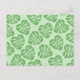 Grönt Löv Mönster, Monstera Löv. Vykort