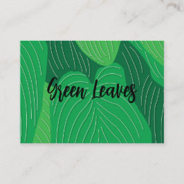 Grönt Löv Mönster Visitkort