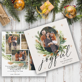 Grönt Löv multifamiljefoton Glatt jul