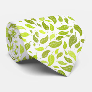 Grönt Löv Natature Print, Plant Löv Mönster Slips