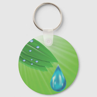 grönt löv nyckelring