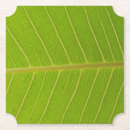 Grönt Löv och Gult Linjedesign Underlägg Papper