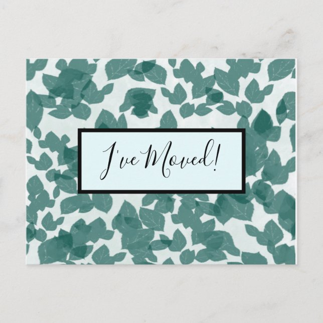 Grönt Löv om den blå förändringen av Adress Vykort (Framsida)