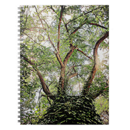 grönt löv överallt anteckningsbok med spiral