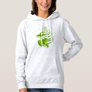 Grönt Löv på Hoodie T Shirt