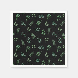 Grönt Löv Party Napkins - färskt botaniskt utseend Pappersservett