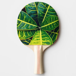 Grönt löv pingisracket