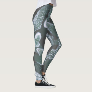 Grönt Löv Plant Grass Frost Leggings