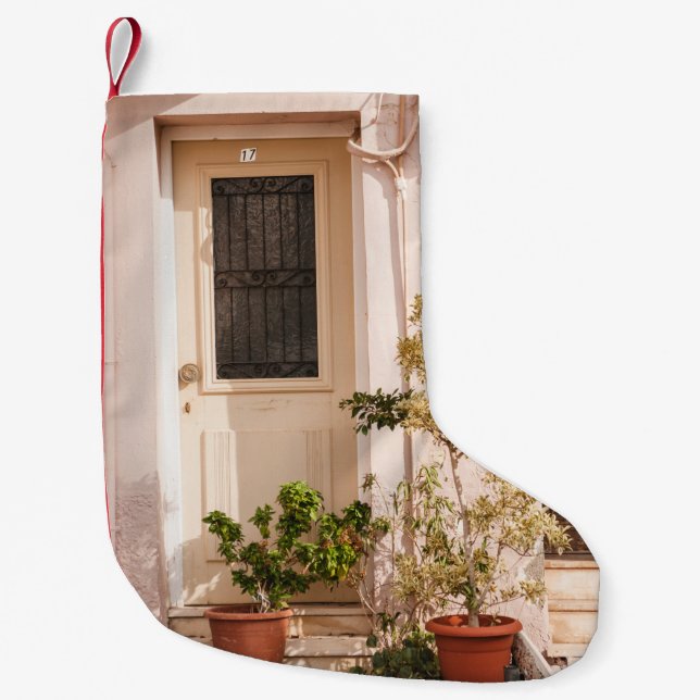 GRÖNT LÖV PLANTER LITEN JULSTRUMPA (Framsidan)