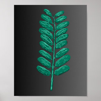 grönt löv poster