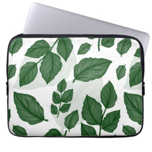 Grönt Löv sjölösa naturen Mönster Laptop Fodral