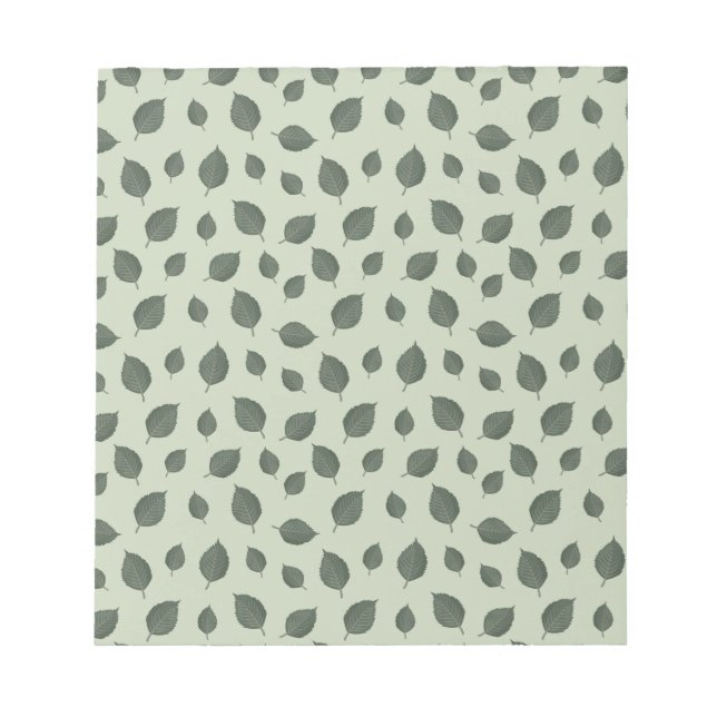 Grönt löv, sömlös mönster anteckningsblock (Framsida)