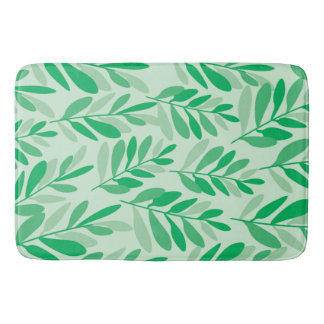 Grönt Löv Sömlös Mönster Badrumsmatta