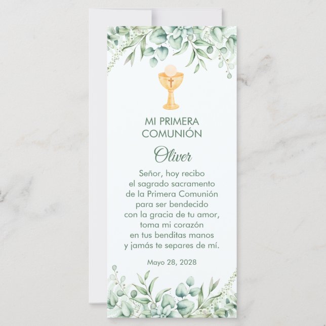 Grönt Löv Spanska första sambandsbokmärket (Framsida)