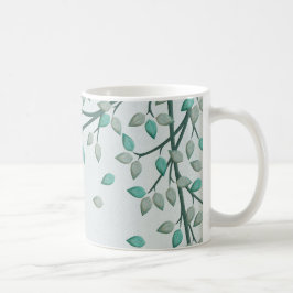 Grönt Löv Träd Artwork Coffee Mugg Kopp