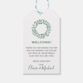 Grönt löv vattenfärgsutandning | Välkommen Bröllop Presentetikett