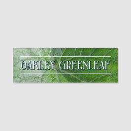 Grönt Löv Vein - Detaljerat anpassat namn och bild Namnbricka