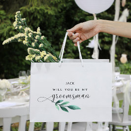 Grönt Lövs Calligraphy Groomsman