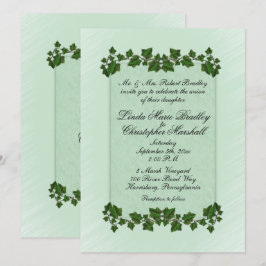 Grönt Lövs- och minnesbröllop Inbjudningar
