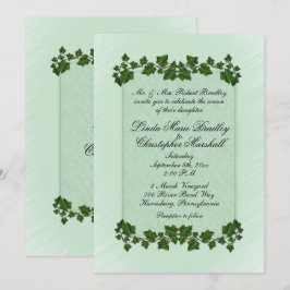 Grönt Lövs- och minnesbröllop Inbjudningar