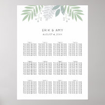 Grönt Lövs sittdiagram Bröllop