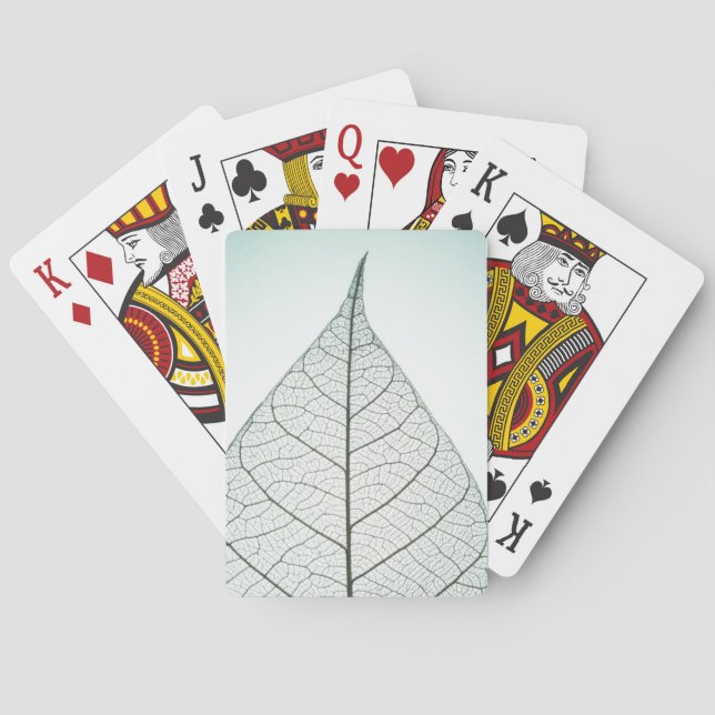 Grönt lövskelett casinokort (Baksidan)
