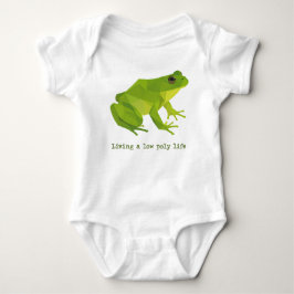Grönt Low Poly Life Frog T Shirt