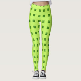 Grönt Lucky Klöver Mönster St patrick's day Leggings