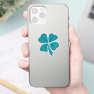 Grönt Lucky Klöver Shamrock St. Patrick's Day Klistermärken
