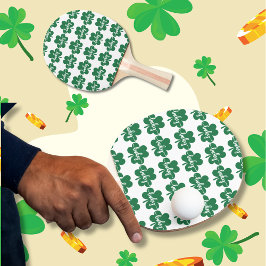 Grönt Lucky Klöver St. Patrick Day Pingisracket