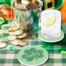 Grönt Lucky Klöver St. Patrick Day runt Underlägg