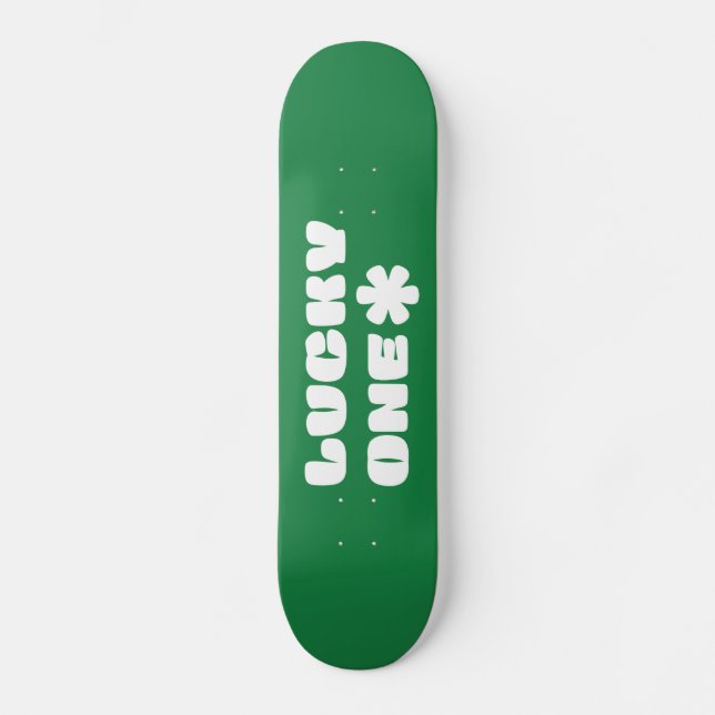 Grönt Lucky One Skateboard (Framsida)