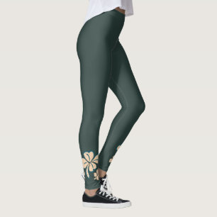 Grönt Lucky Shamrock Klöver St. Patrick's Day Legg Leggings