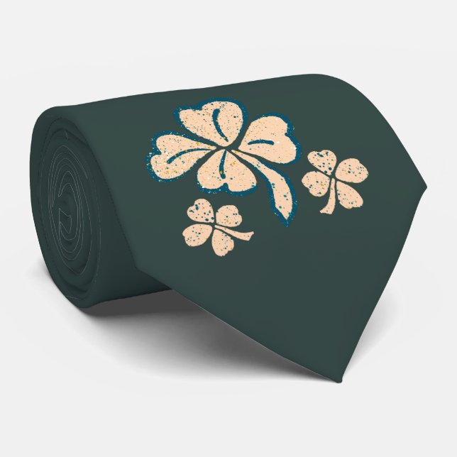 Grönt Lucky Shamrock Klöver St. Patrick's Day Slips (Rullad)