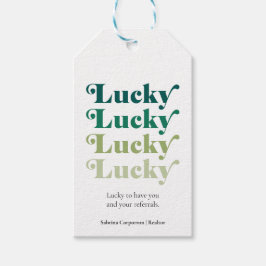 Grönt Lucky St. Patrick's Day Business Marknadsför Presentetikett