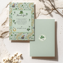 Grönt Lucky St patricks day Irish Tackyou Card Tack Kort